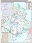 New Bedford Wall Map Premium Style